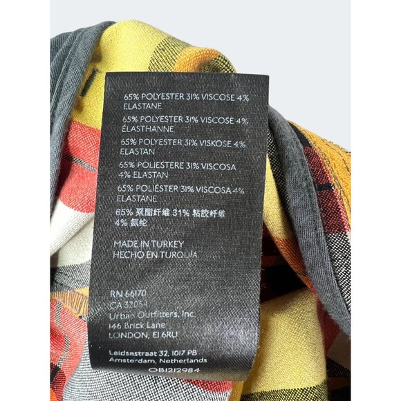 Free People Plaid Jules High-Waisted Flared Wide Leg Pants Size US 0 UK 4 - Picture 7 of 16